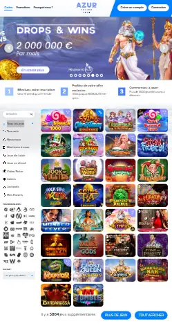 Application et interface Majestic Slots Casino